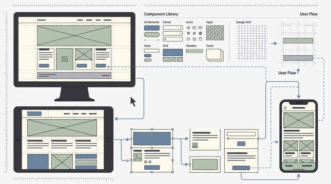 Responsive web design layout for desktop tablet and smartphone
