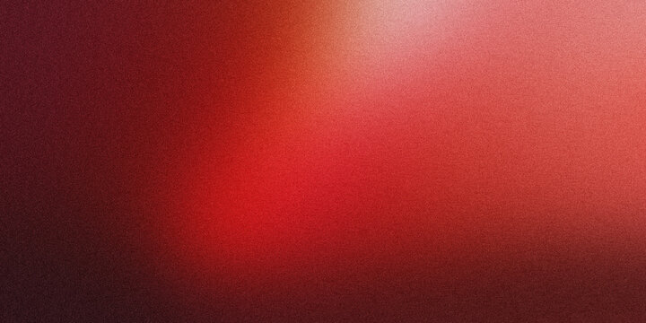 Abstract grainy background with glowing red light effect illuminating dark textured surface using subtle film noise gradient for deep moody atmospheric design
