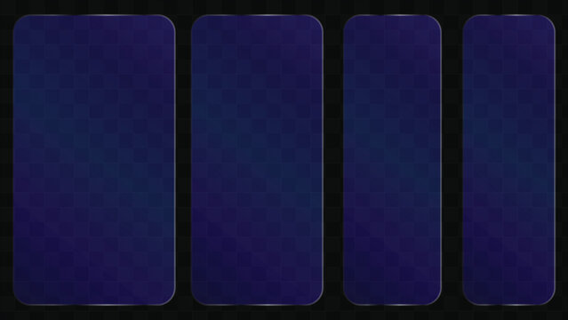 Abstract blue gradient background with four vertical rounded rectangular panels on a dark grid pattern, modern digital design element for ui, web, or presentation layouts