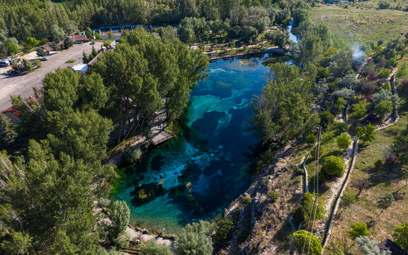 Crystal Clear Waters of Gokpinar Lake in Gurun Sivas Turkey Surrounded by Natural Landscape