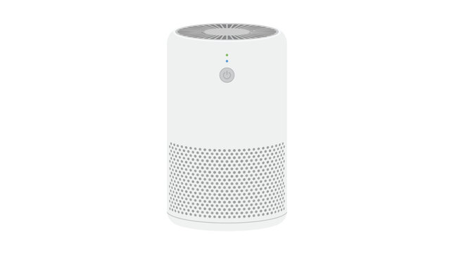 Minimalist air purifier vector illustration isolated on white background