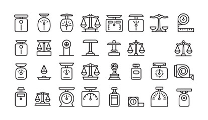 Fototapeta premium Extensive collection of various scale types and measuring instruments for everyday life.