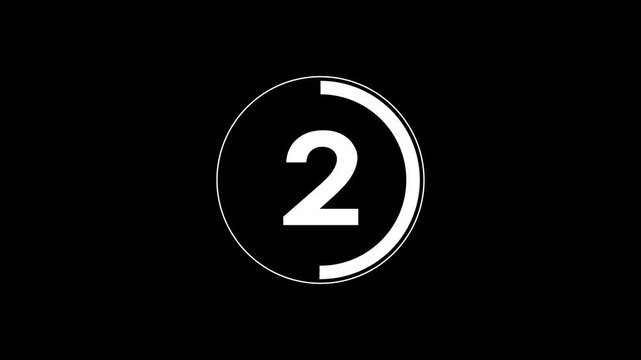Circle countdown timer 5 sec animation, 05 second count down timer Countdown from five to zero with circular timer motion graphic.