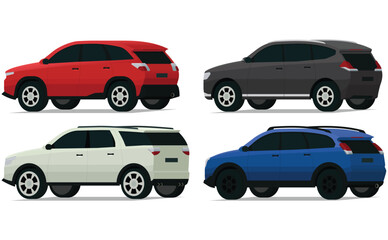 Fototapeta premium SUV collection angled rear side view