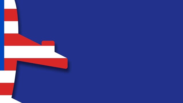 American Aviation Spirit Soaring High Patriotic US Flag Airplane Design.