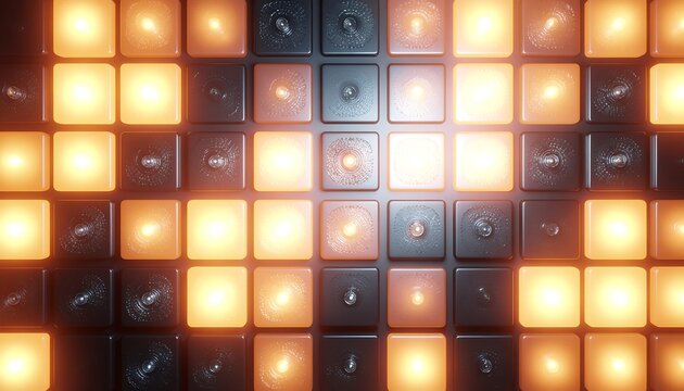 Abstract Technology Background with Glowing Lights.