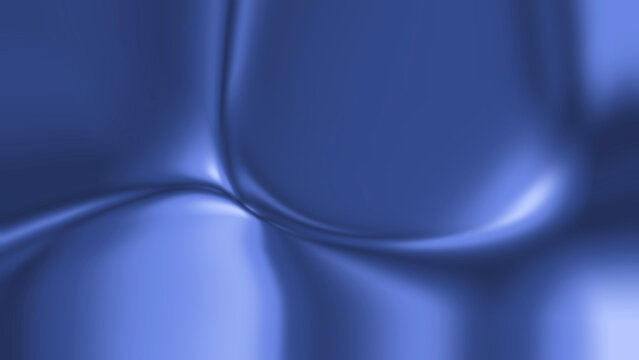 Abstract Blue Satin Fabric Background with Soft Flowing Waves