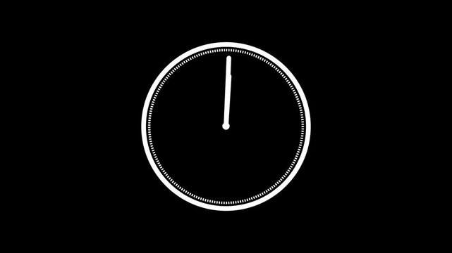 White clock hands moving fast on black background, circular motion.