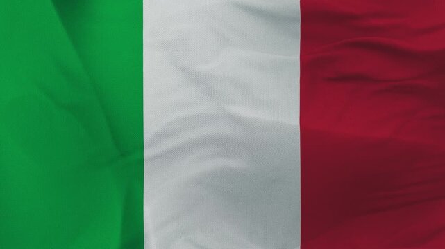 Italian flag fabric with green white and red vertical stripes