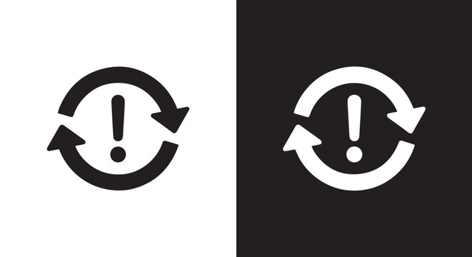 Power off restart icon set flat design vector illustration: Glyph and solid icon set - Icon vector - Editable line icons. Vector illustration