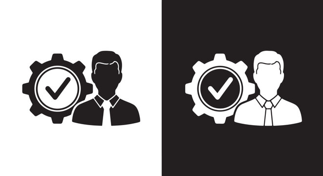 Business success approval icons vector illustration flat design: Icon set - Minimalist, flat icon, outline, glyph, linear, clipart, sticker 