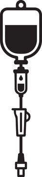 Intravenous IV Drip Bag Vector Icon
