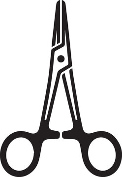 Medical Surgical Scissors Forceps Vector Icon