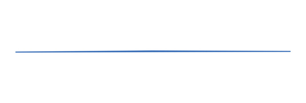 Thin blue horizontal line vector element for minimalist text divider and underline