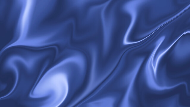 Abstract Blue Liquid Background with Flowing Organic Waves