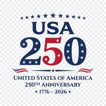 USA 250th anniversary logo design for United States semiquincentennial