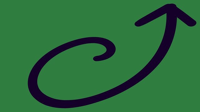 The letter c black logo arrow frame style backgrounds composition motion layers creative scene movement isolated on green screen background