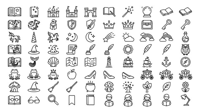 Fantasy and fairy tale icons