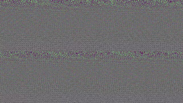 Analog Television Signal Noise Distortion Loop Background, 4K Animation