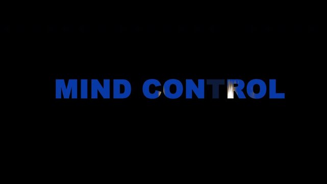 Futuristic Mind Control Digital Typography Animation Loop, 4K Animation