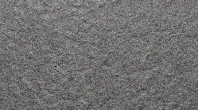 Gray Wool Felt Texture Background With Soft Fuzzy Fabric Fibers Close-Up Surface Detail