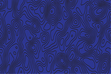 Blue topographic map pattern, abstract vector background, geographic illustration, modern design element © SELIM