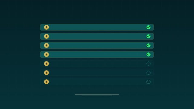 Distributed ledger transactions verified turquoise background loop