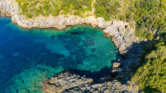 Amazing mediterranean landscape at Marina di Camerota, Cilento, Campania, southern Italy.