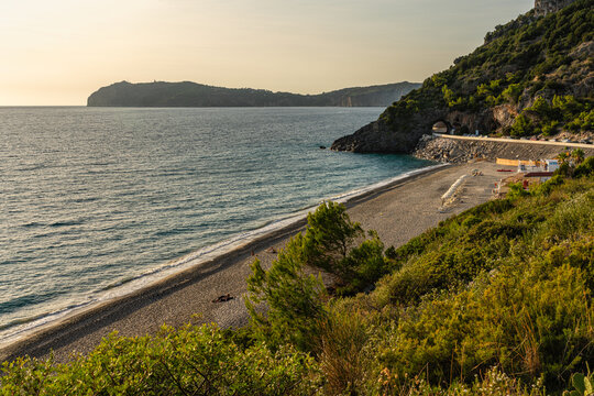 Marvelous summer seascape at Palinuro, in the Cilento region. Province of Salerno, Campania, Italy.