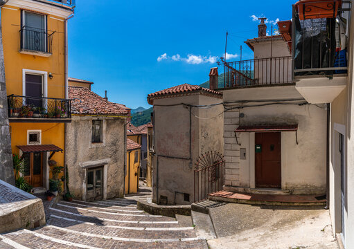 Scenic sight of Rivello, beautiful village in the Province of Potenza, Basilicata, Italy.