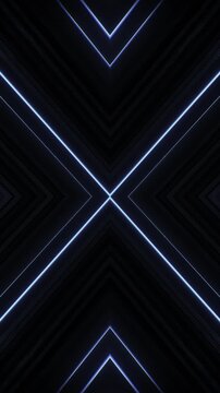 A dark futuristic background loop featuring acoustic tech style panels that move and spin in a random motion.
