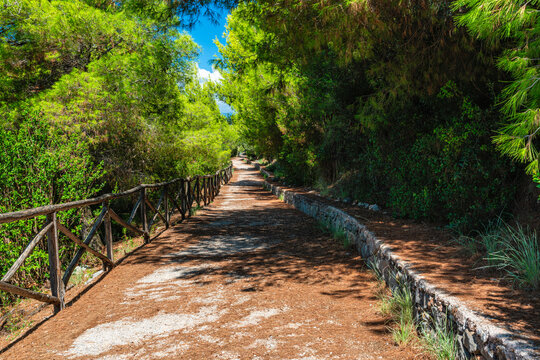 Beautiful view along the "Apprezzami l'asino" trail path in Sapri, Cilento, Campania.