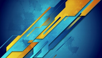 Fototapeta premium Abstract Technology Background with Geometric Shapes.
