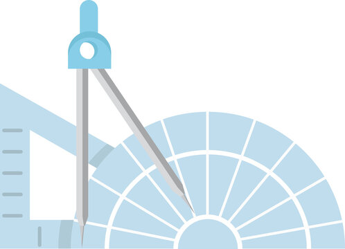 Geometry tools including compass, ruler, protractor illustrate mathematical concepts, precision, learning, design, engineering.