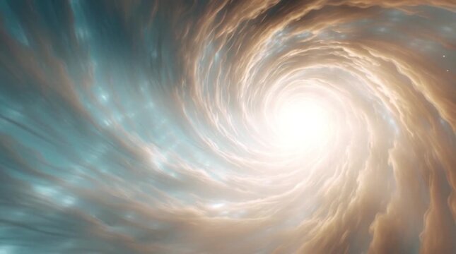 concept of clinical death: a light twisting tunnel