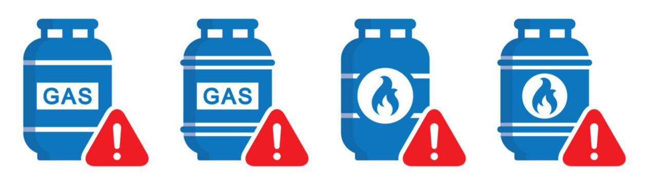 Gas tank warning icon illustration