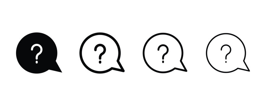 Question icon vector. Bubble question icon. FAQ questions symbol.