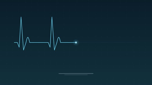 Animated Heartbeat ecg pulse line monitor ice medical loop