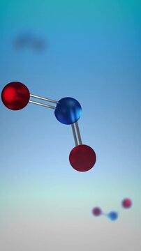 Titanium Dioxide Particles Spinning over Cinematic Blue Background - Vertical