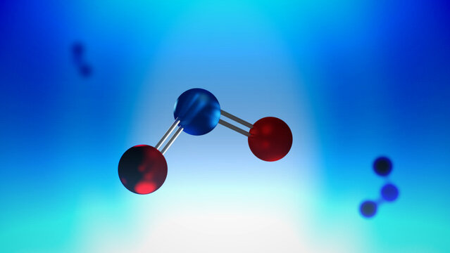 Titanium Dioxide Particles Spinning over Cinematic Blue Background