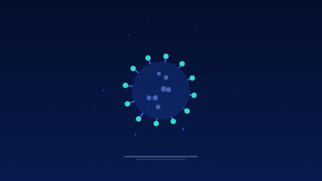 Animated Virus particle research vaccine cobalt medical loop