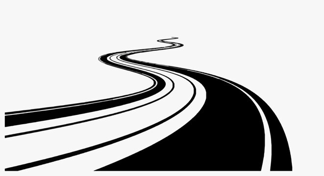 Curving Highway Pathway.