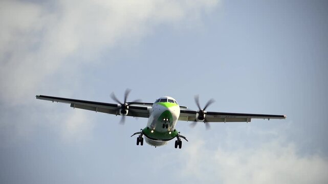 Binter Canarias Turboprop Passenger Aircraft Preparing for Takeoff at Lanzarote Airport