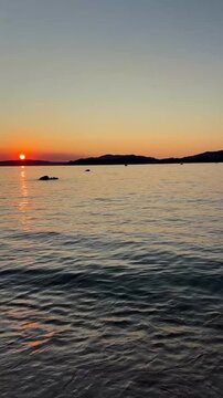 Gentle Evening Waves at Samil Beach in Vigo, Galicia, Spain