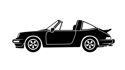 Classic Sports Car Silhouette - Vintage Automobile Icon © Sepeda