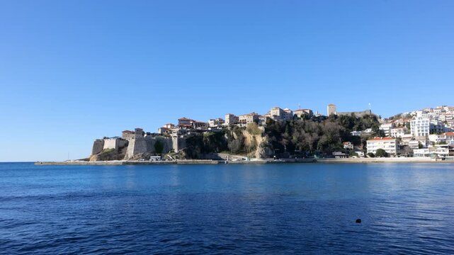 Old Town of Ulcinj in Montenegro Overlooking Adriatic Sea