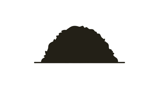 Pile of black coal on ground.