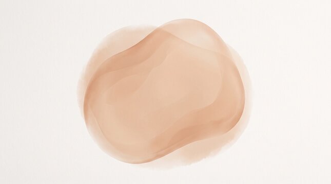 Soft Neutral Abstract Watercolor Circle with Layered Translucent Brushstrokes and Organic Flow, Representing Modern Minimalism, Creative Freedom, Calm Aesthetics, Artistic Background Design, Elegant V