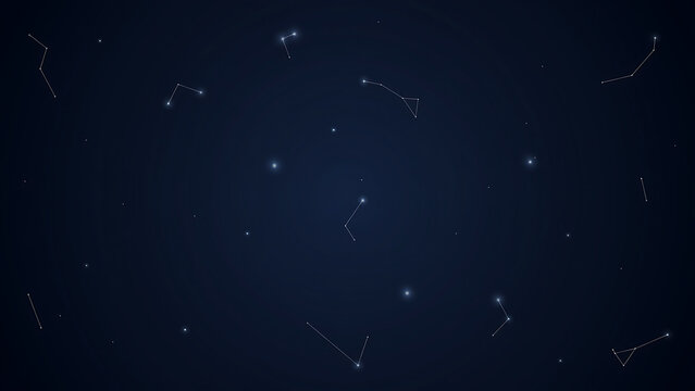 Starry night sky with constellations stars astronomy space