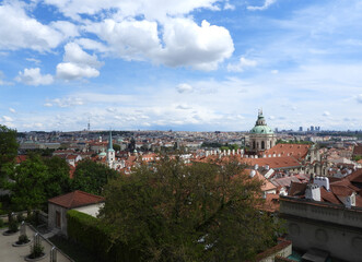 Obraz premium panorama of Prague seen from south gardens below Hradcany castle